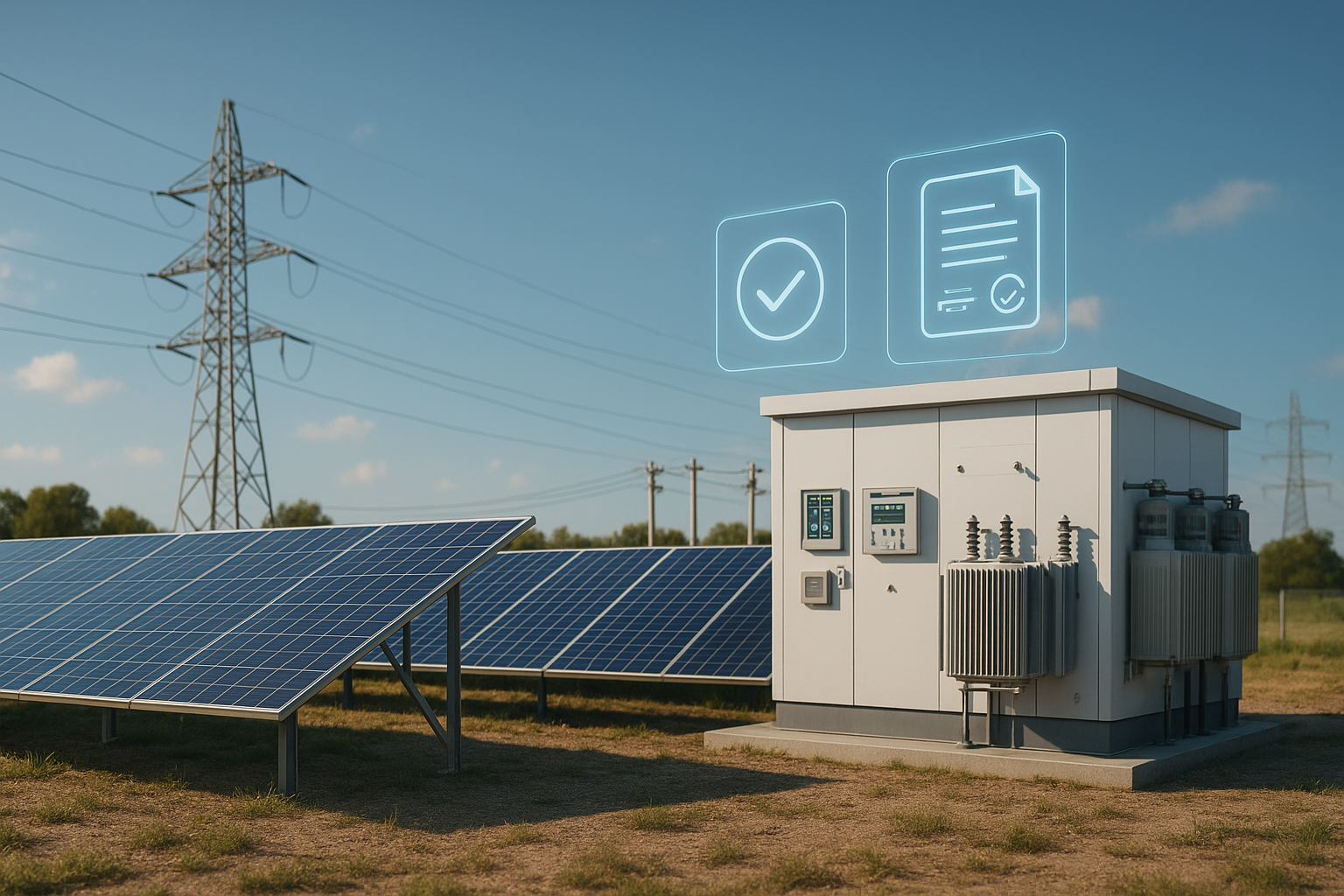 تصویر فروش برق مازاد نیروگاه خورشیدی