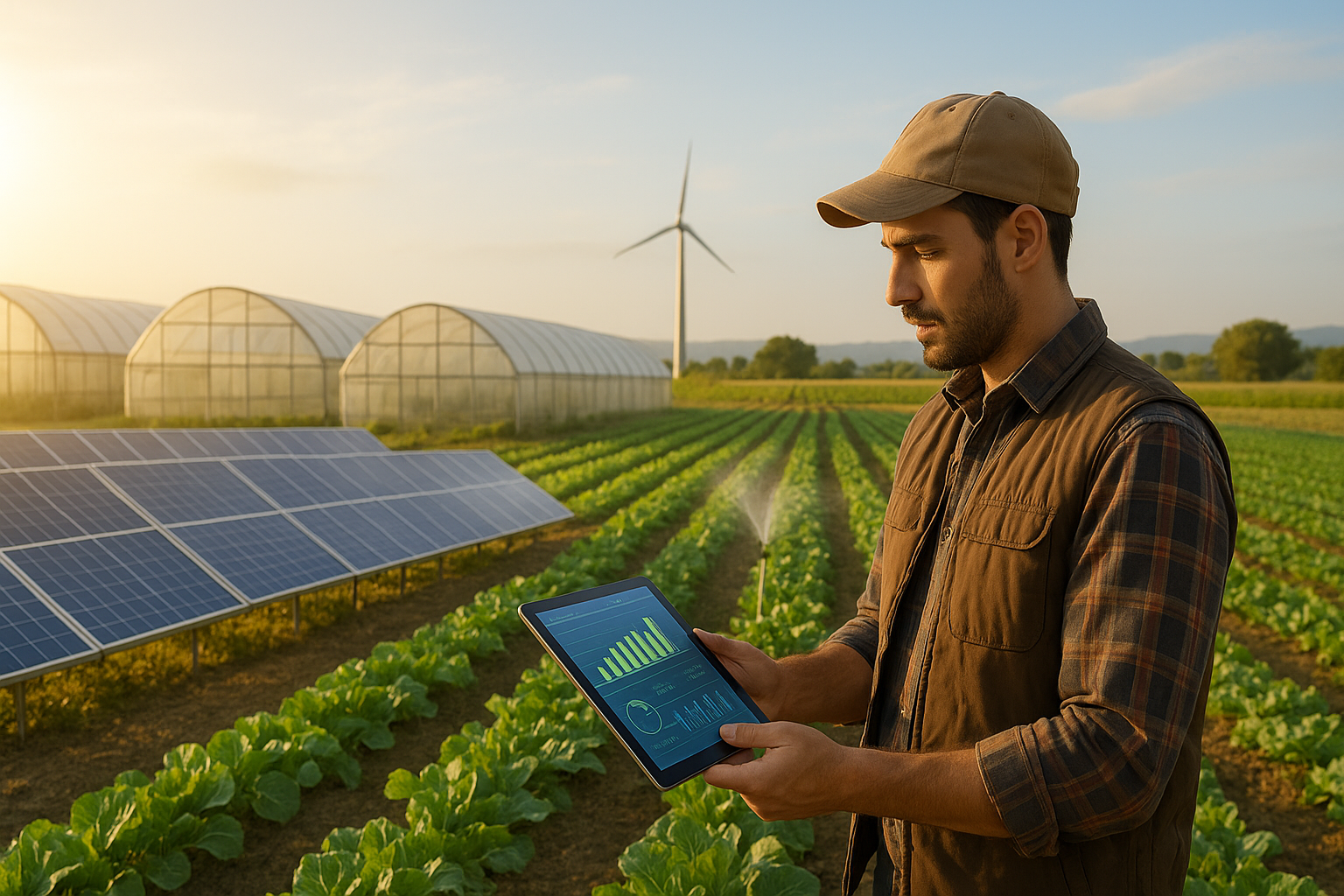 تصویر برق خورشیدی برای مزارع و گلخانه‌ها