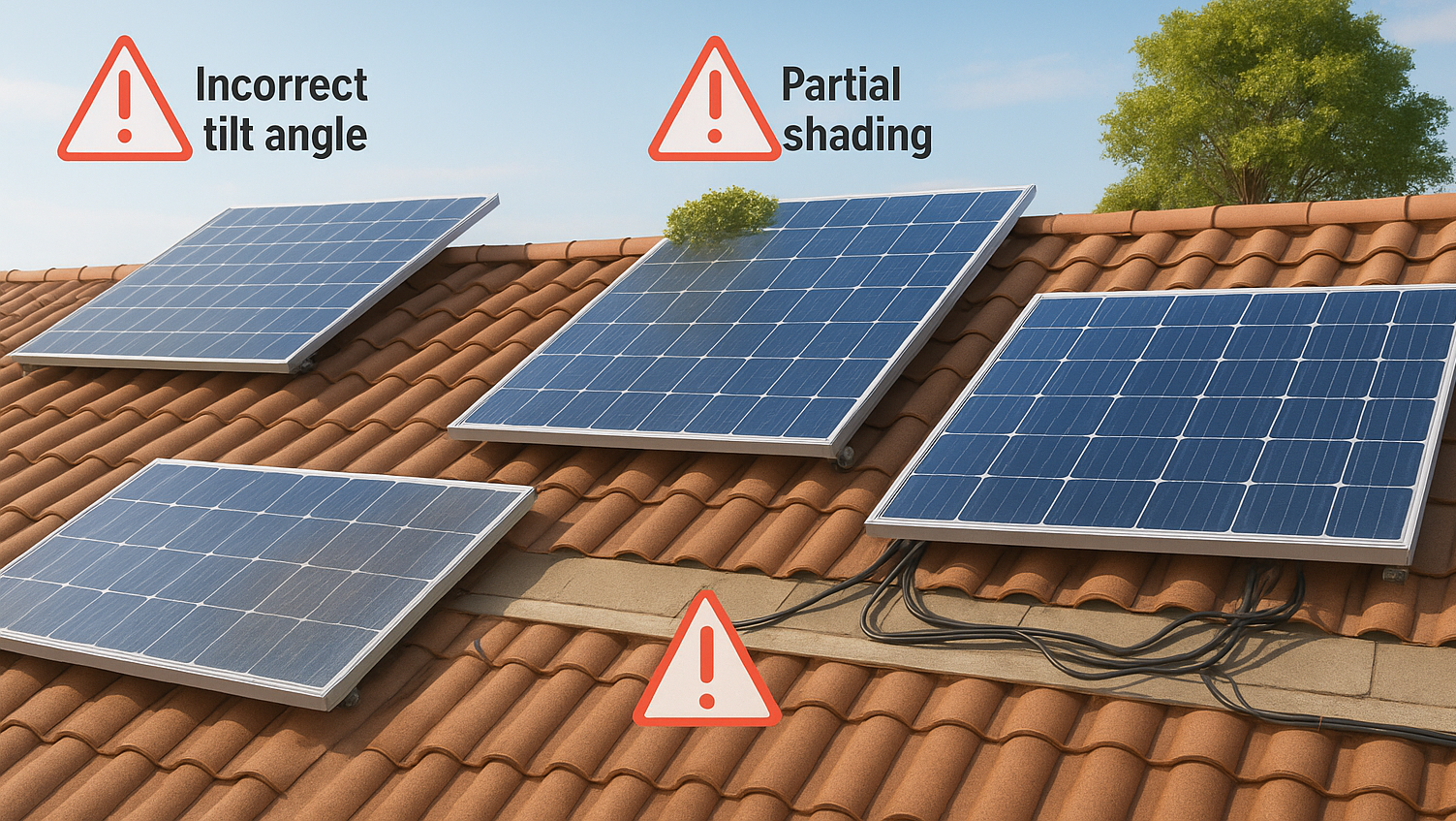 تصویر اشتباهات رایج در نصب پنل
