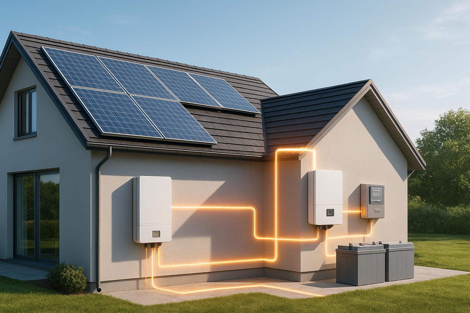 تصویر سیستم برق خورشیدی خانگی