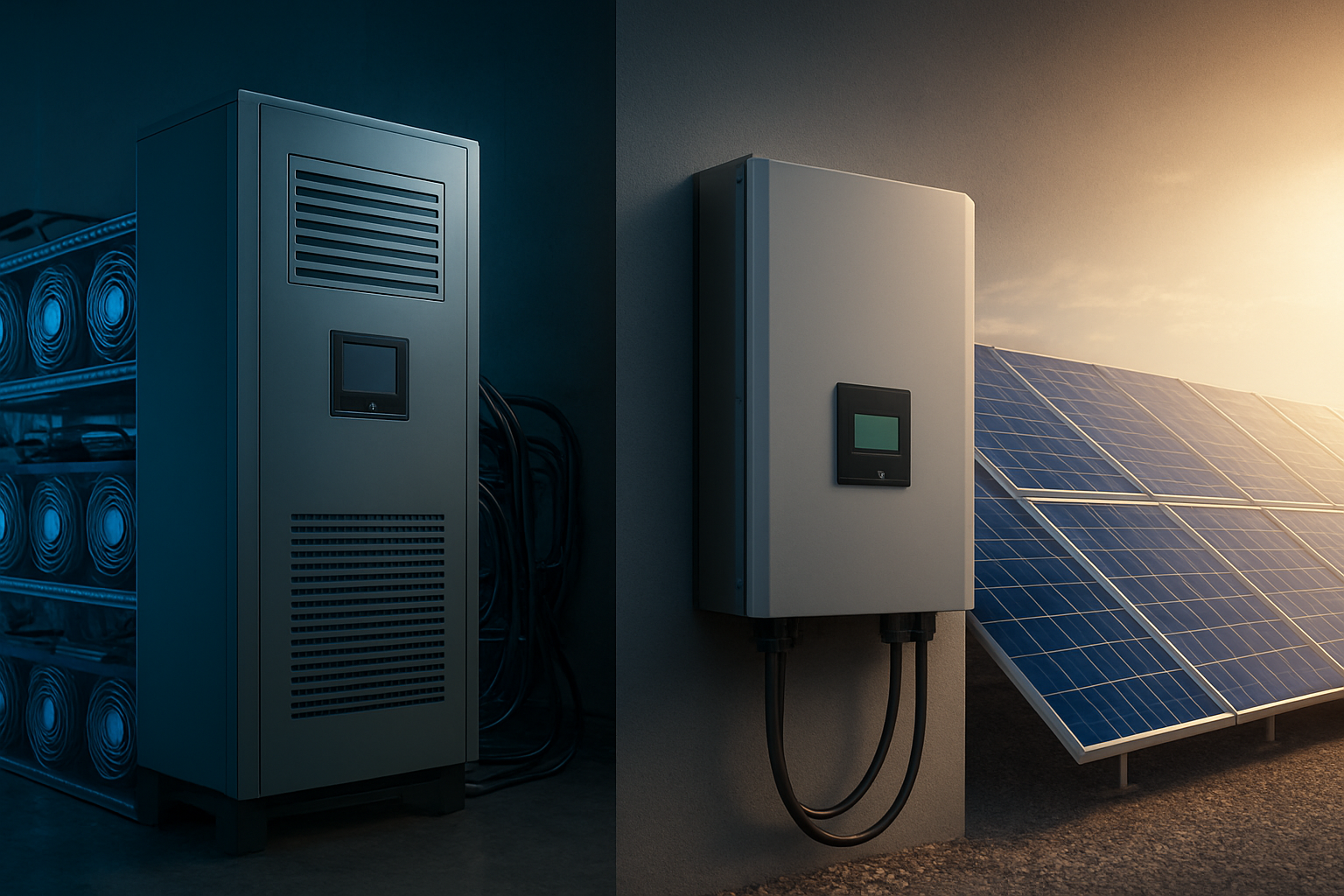 تصویر مقایسه سانورتر ماینینگ و خورشیدی