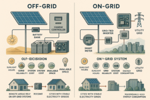 تصویر نیروگاه آف‌گرید و آن‌گرید