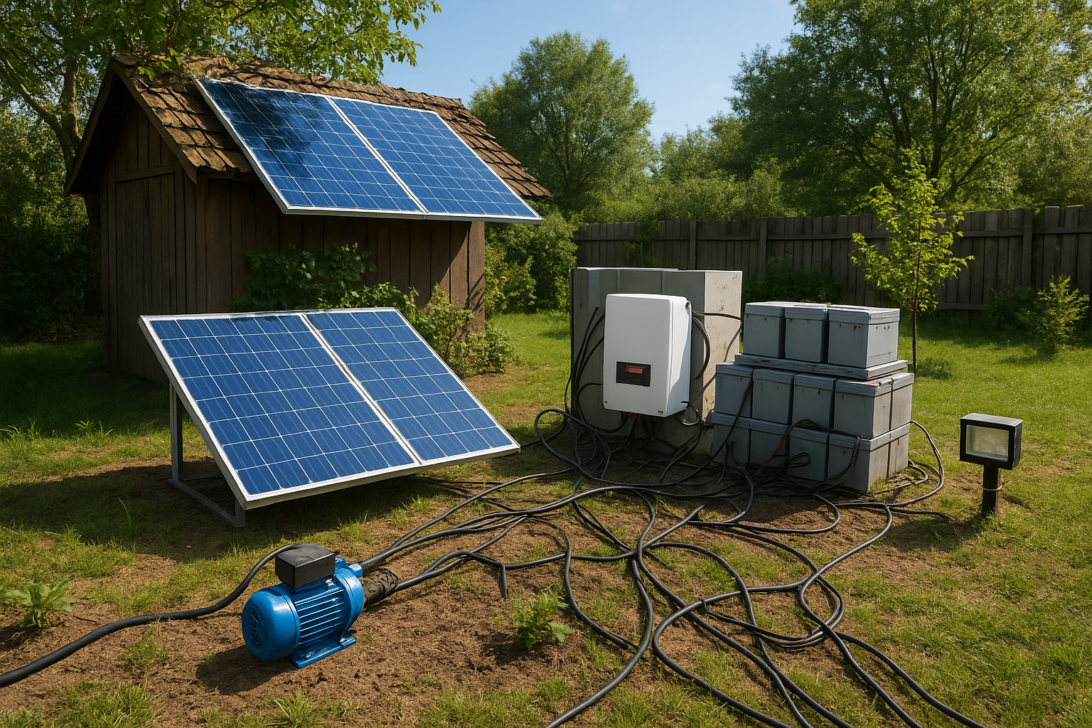 تصویر اشتباهات رایج در انتخاب سیستم خورشیدی باغ که هزینه را دو برابر می‌کند