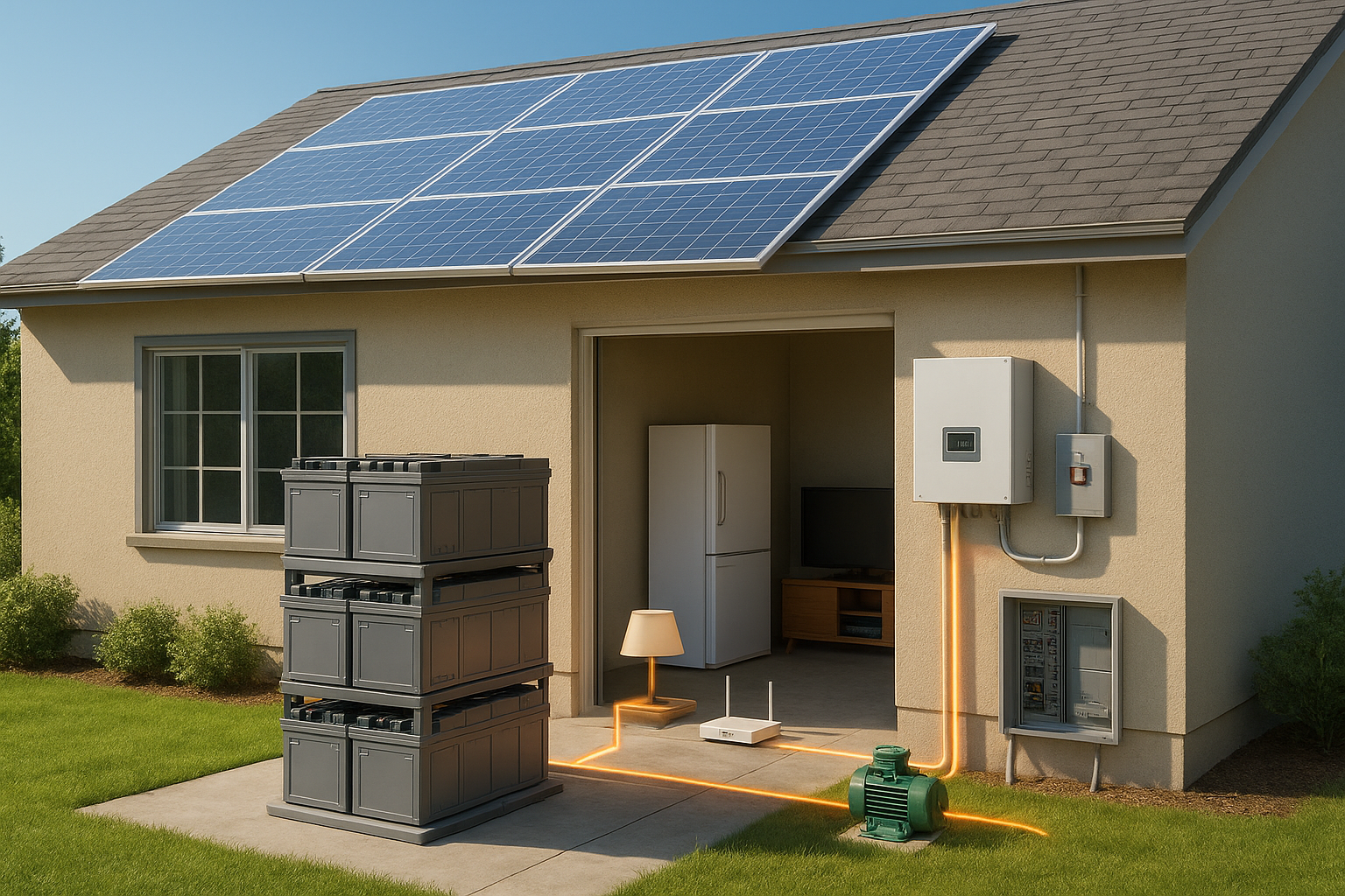 تصویر برق خورشیدی اضطراری چند ساعت جواب می‌دهد؟ محاسبه عملی باتری