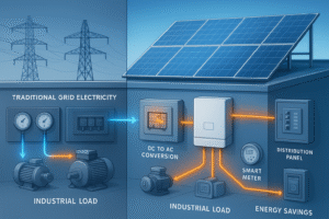 تصویر برق سه‌فاز خورشیدی