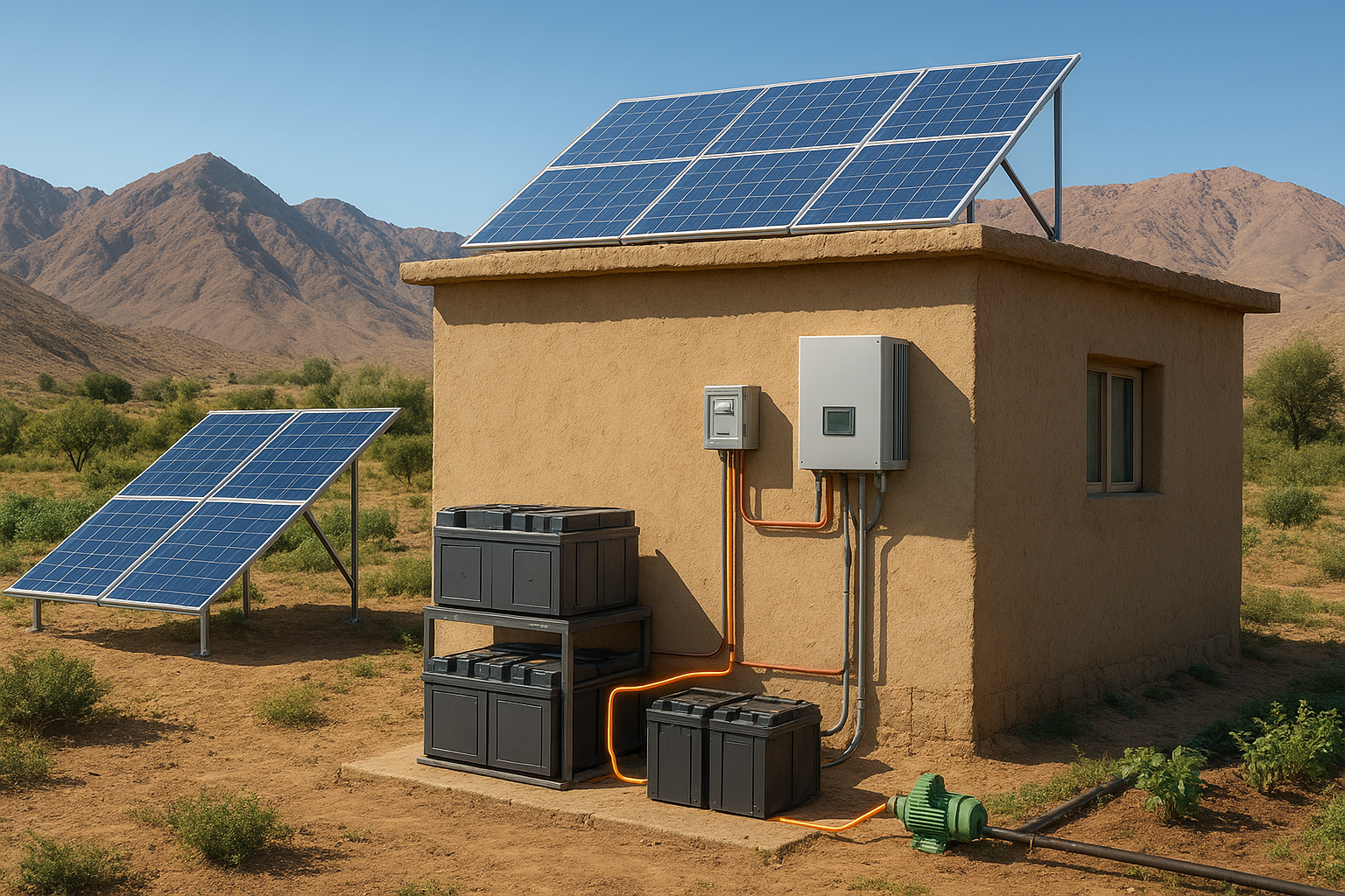 تصویر بهترین پکیج خورشیدی آفگرید برای مناطق دورافتاده ایران