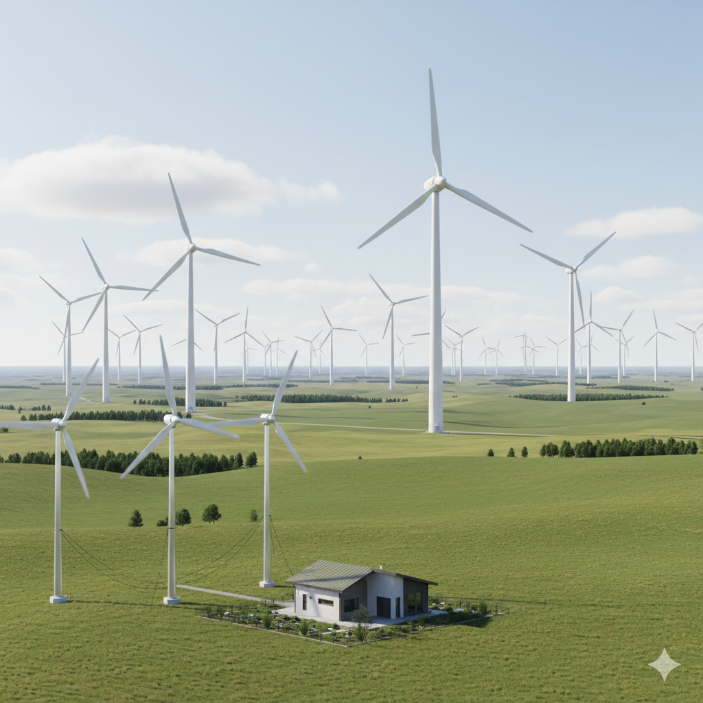 تصویر توربین بادی کوچک بهتر است یا نیروگاه بادی بزرگ؟ مقایسه کاربردی