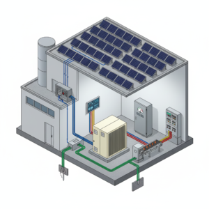 تصویر طراحی سیستم برق خورشیدی