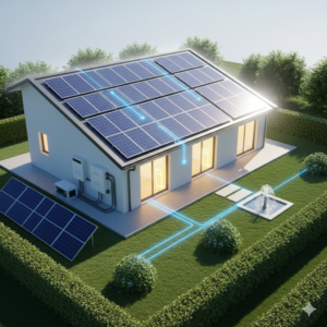 تصویر نیروگاه خورشیدی برای باغ و ویلا؛ هزینه، تجهیزات و بازگشت سرمایه