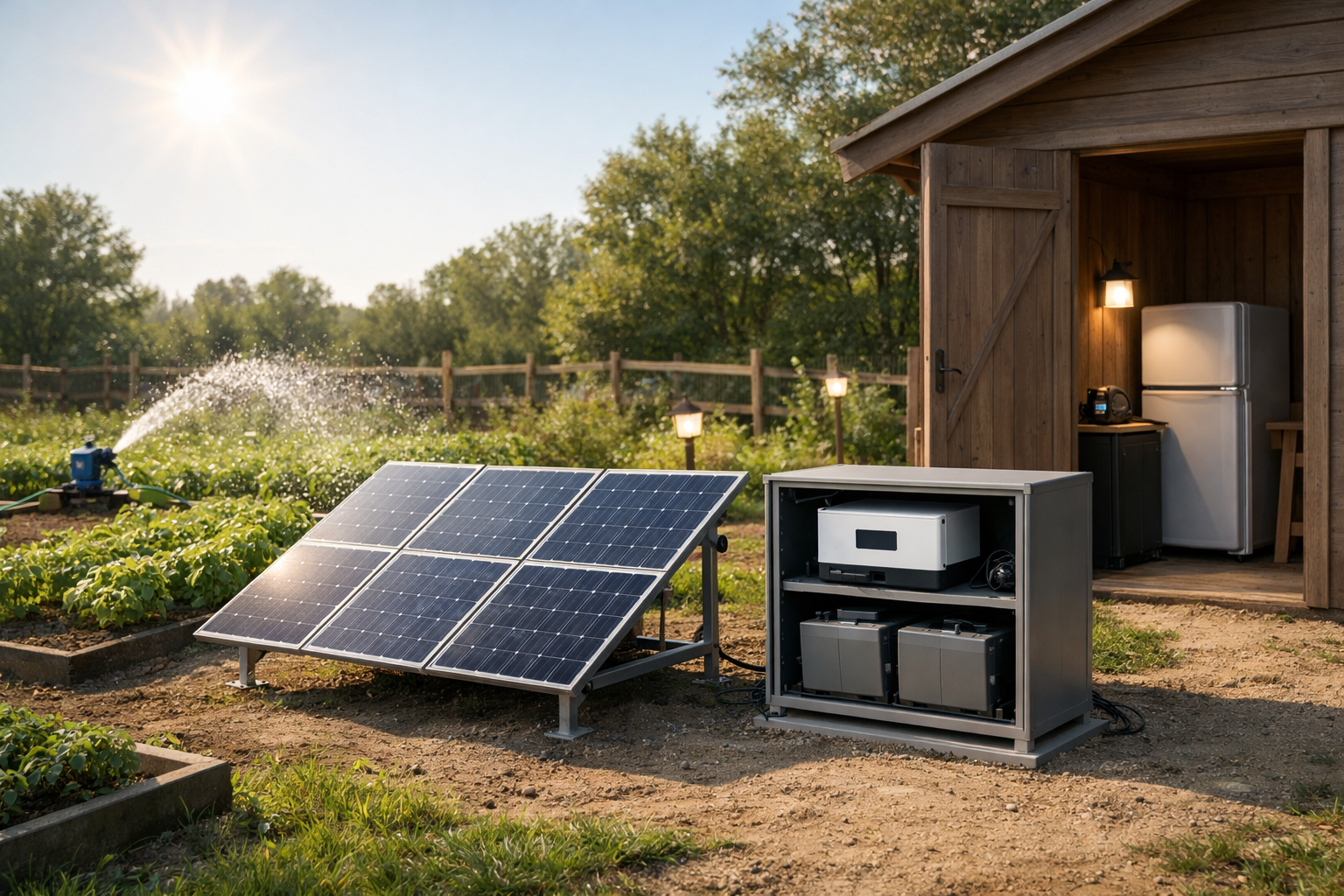 تصویر پنل خورشیدی برای باغ چقدر برق می‌دهد؟ محاسبه عملی با مثال