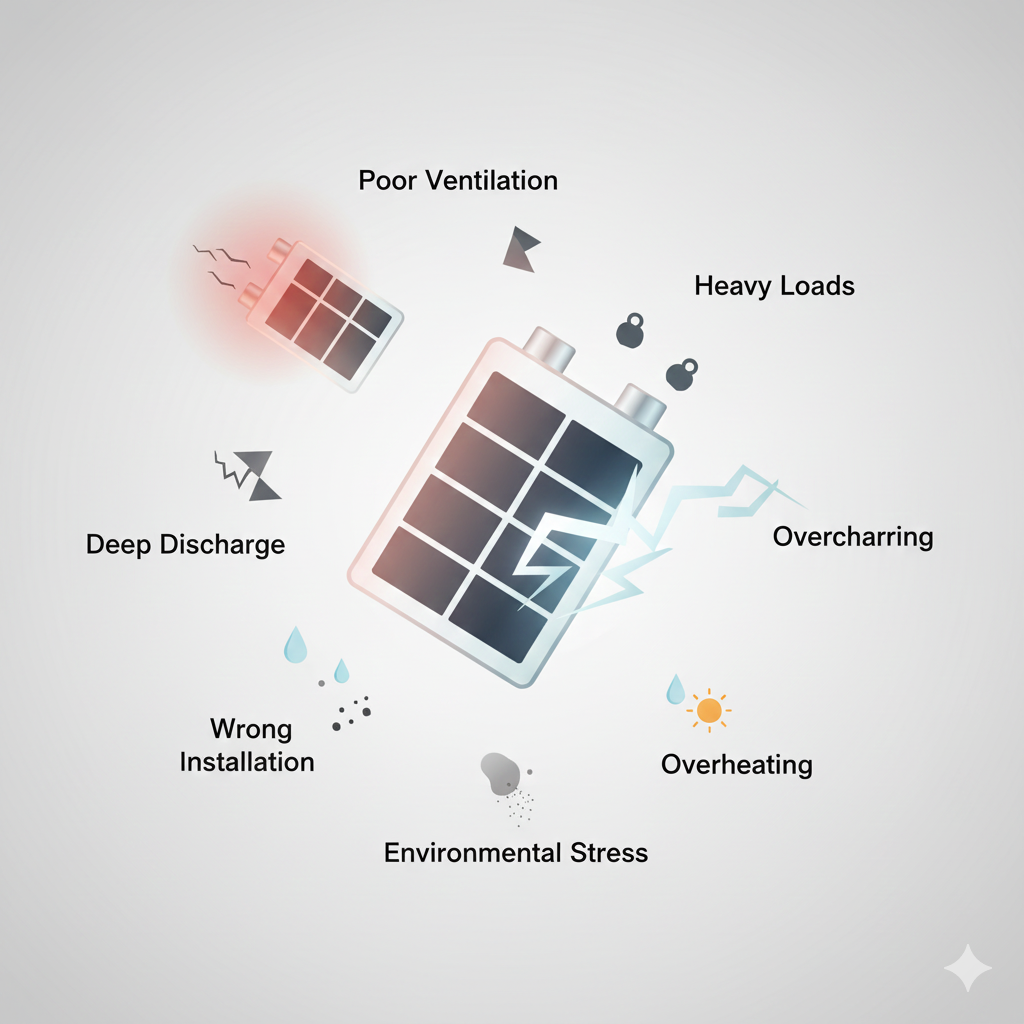 تصویر چرا باتری خورشیدی زود خراب می‌شود؟ ۷ اشتباه رایج کاربران