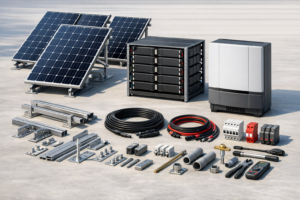 تصویر چه تجهیزاتی برای برق خورشیدی باغ لازم است؟ راهنمای کامل خرید