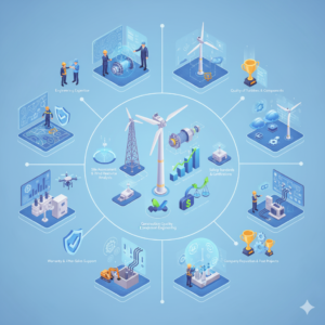 تصویر ۱۰ شاخص کلیدی برای انتخاب شرکت معتبر در طراحی و اجرای نیروگاه بادی