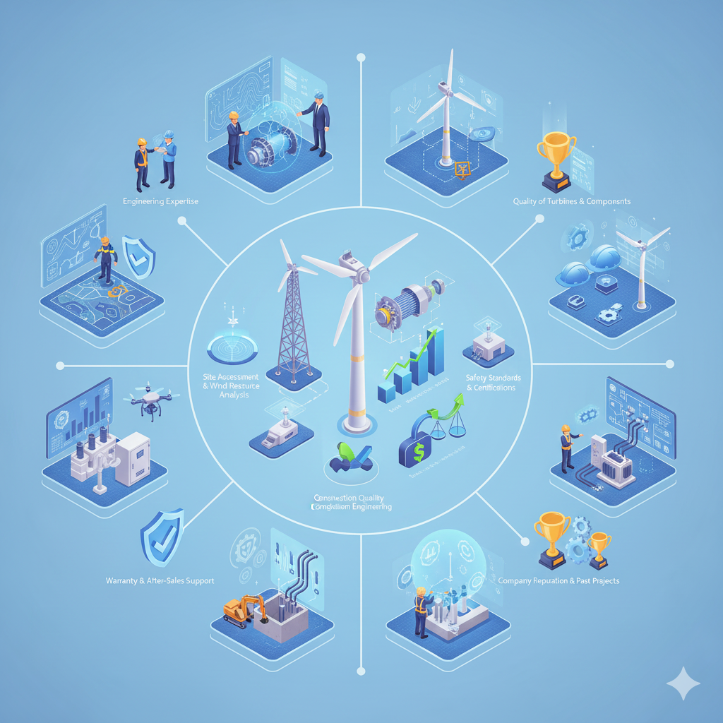 تصویر ۱۰ شاخص کلیدی برای انتخاب شرکت معتبر در طراحی و اجرای نیروگاه بادی