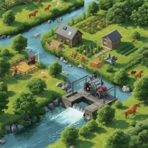 تصویر بهترین کاربرد توربین آبی کوچک برای باغ، مزرعه و روستا