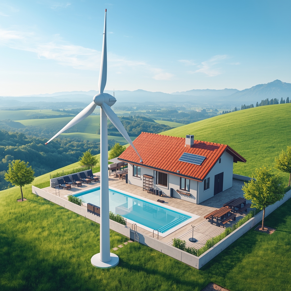 تصویر توربین بادی برای باغ و ویلا؛ مزایا، محدودیت‌ها و هزینه‌ها