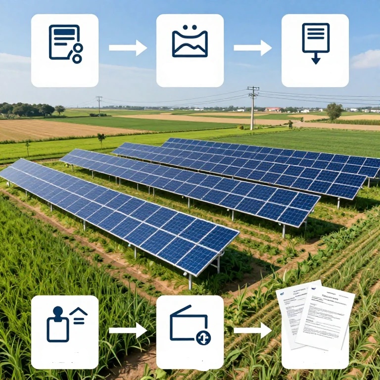 راهنمای کامل احداث نیروگاه خورشیدی در زمین کشاورزی (از مجوز تا اتصال به شبکه)