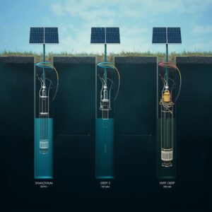 پمپ آب خورشیدی برای چاه عمیق چه توانی مناسب عمق‌های مختلف است؟