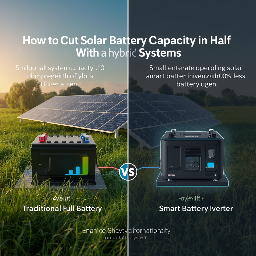 چگونه با سیستم هیبرید ظرفیت باتری خورشیدی را نصف کنیم؟