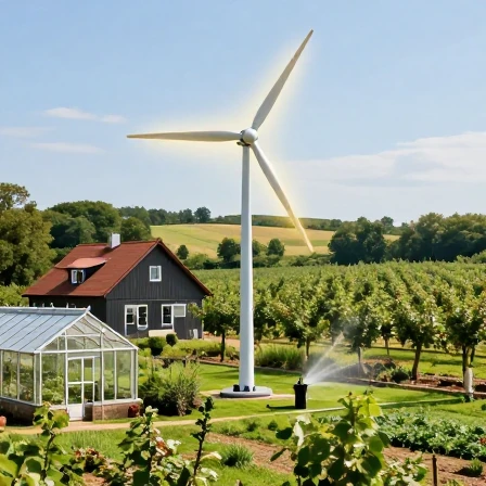 اهمیت توربین بادی در کاهش هزینه انرژی برای باغ‌ها و مزارع کوچک