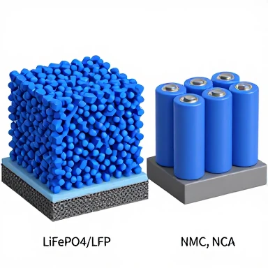 بررسی تخصصی تفاوت‌های کلیدی باتری لیتیوم فسفات آهن و لیتیوم یون برای ذخیره انرژی خورشیدی