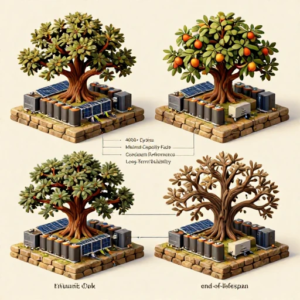 تاثیر انتخاب نوع باتری لیتیوم فسفات آهن یا لیتیوم یون بر طول عمر و عملکرد کلی سیستم خورشیدی
