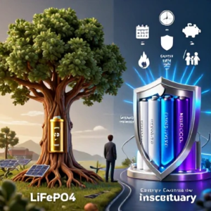 عمر طولانی‌تر باتری لیتیوم فسفات آهن یا ایمنی بالاتر لیتیوم یون برای پنل‌های خورشیدی