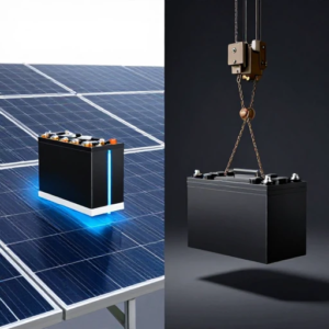 وزن و ابعاد باتری لیتیومی در برابر باتری ژل و سهولت نصب در پنل‌های خورشیدی
